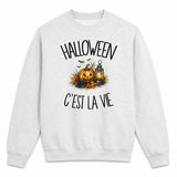Sweat Gris Chiné Halloween c'est la vie