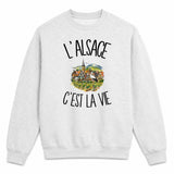 Sweat Gris Chiné L'Alsace c'est la vie