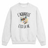 Sweat Gris Chiné L'aquarelle c'est la vie