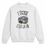 Sweat Gris Chiné L'Écosse c'est la vie