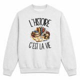 Sweat Gris Chiné L'histoire c'est la vie
