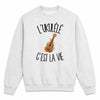 Sweat Gris Chiné L'ukulélé c'est la vie