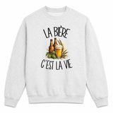Sweat Gris Chiné La bière c'est la vie