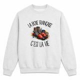 Sweat Gris Chiné La boxe française c'est la vie