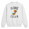 Sweat Gris Chiné La chasse c'est la vie
