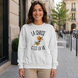 Sweat Gris Chiné La chasse c'est la vie