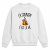 Sweat Gris Chiné La country c'est la vie
