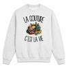 Sweat Gris Chiné La couture c'est la vie