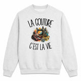 Sweat Gris Chiné La couture c'est la vie