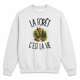 Sweat Gris Chiné La forêt c'est la vie