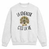 Sweat Gris Chiné La généalogie c'est la vie