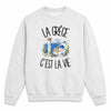 Sweat Gris Chiné La Grèce c'est la vie
