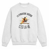 Sweat Gris Chiné La gymnastique artistique c'est la vie