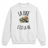 Sweat Gris Chiné La luge c'est la vie