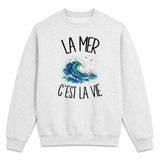 Sweat Gris Chiné La mer c'est la vie