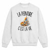 Sweat Gris Chiné La peinture c'est la vie