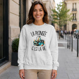 Sweat Gris Chiné La plongée c'est la vie