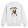 Sweat Gris Chiné La procrastination c'est la vie