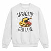 Sweat Gris Chiné La raclette c'est la vie