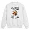 Sweat Gris Chiné La salsa c'est la vie