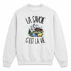 Sweat Gris Chiné La Savoie c'est la vie
