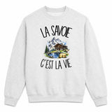 Sweat Gris Chiné La Savoie c'est la vie