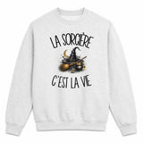 Sweat Gris Chiné La sorcière c'est la vie