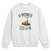Sweat Gris Chiné La trottinette c'est la vie