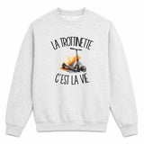 Sweat Gris Chiné La trottinette c'est la vie