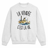 Sweat Gris Chiné La Vendée c'est la vie