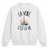 Sweat Gris Chiné La voile c'est la vie