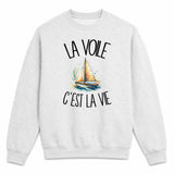 Sweat Gris Chiné La voile c'est la vie
