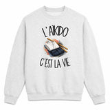 Sweat Gris Chiné L'aïkido c'est la vie
