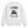 Sweat Gris Chiné L'alpinisme c'est la vie