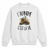 Sweat Gris Chiné L'alpinisme c'est la vie