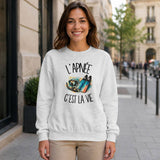 Sweat Gris Chiné L'apnée c'est la vie