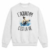 Sweat Gris Chiné L'aquagym c'est la vie