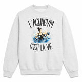 Sweat Gris Chiné L'aquagym c'est la vie