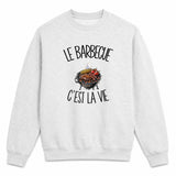 Sweat Gris Chiné Le barbecue c'est la vie