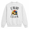 Sweat Gris Chiné Le billard c'est la vie