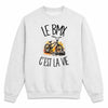 Sweat Gris Chiné Le BMX c'est la vie
