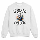 Sweat Gris Chiné Le bowling c'est la vie