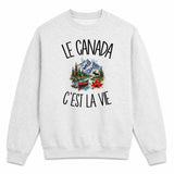 Sweat Gris Chiné Le Canada c'est la vie