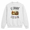 Sweat Gris Chiné Le canapé c'est la vie