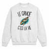 Sweat Gris Chiné Le canoë c'est la vie