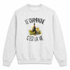 Sweat Gris Chiné Le champagne c'est la vie