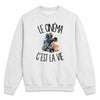 Sweat Gris Chiné Le cinéma c'est la vie