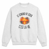 Sweat Gris Chiné Le coucher de soleil c'est la vie