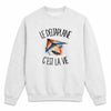 Sweat Gris Chiné Le deltaplane c'est la vie
