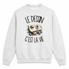Sweat Gris Chiné Le dessin c'est la vie